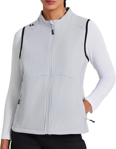 HOTSUIT المرأة ملابس خارجية سترات الصوف المرأة خفيفة الوزن سترة جولف يندبروف سترة بلا أكمام مع 5 جيوب in Kuwait