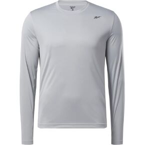 Reebok Men's Training Long Sleeve Tech Tee, Pure Grey, L