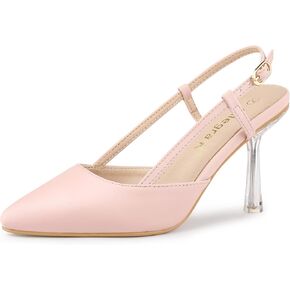 Allegra K Women's Slingback Heels Pointy Toe Stiletto Heel Sandal Pumps
