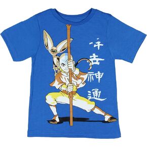 Avatar The Last Airbender Little Boy's Aang and Momo Stance T-Shirt