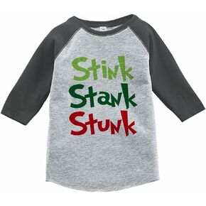 7 ate 9 Apparel Kids Funny Christmas Grey Raglan Tee