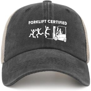 Beafoliya Funny Hat Forklift Certified Hat for Women Baseball Cap Graphic Caps in Kuwait