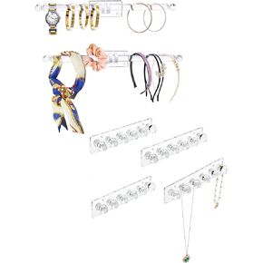 Heesch Necklace Holder, Headband Holder, Bracelet Holder, Acrylic Hanger for Necklaces, Bracelets, Watches, Headbands, Hair Ties