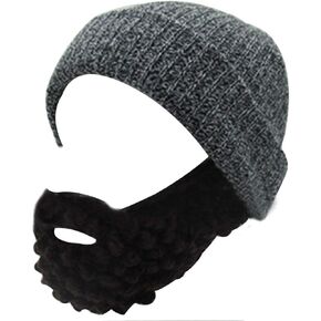 Men Women Beard Hats Warm Winter Knitted Beanie Caps Ski Hat