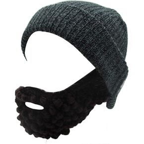 Men Women Beard Hats Warm Winter Knitted Beanie Caps Ski Hat in Kuwait
