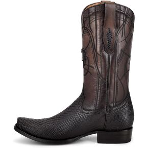 Cuadra Men's Western Boot in Genuine PythonLeather Black 1J1NPH