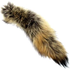 Treasure Gurus Real Coyote Tail Taxidermy Hide Tanned Fur Pelt Car Truck Keyring Purse Charm