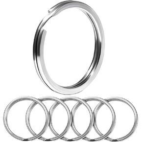 Geeice Key Rings Large Flat Split in Bulk Heavy Duty Metal Keyrings Round Keychains Attachment for Car Office Home Dog Tag