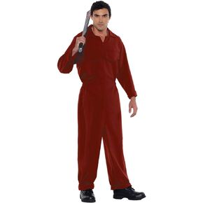 UNDERWRAPS mens Men's Horror Jumpsuit Costume Boiler Suit - Red