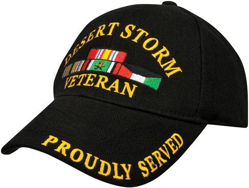 قبعة Desert Storm Veteran مخضرم بكل فخر، أسود، مقاس واحد, أسود, One Size in Saudi Arabia