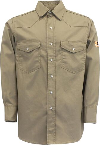 كونريكو قمصان للرجال من اف ار مصنوعة من القطن 100% 6.5 اونصة مقاومة للحريق خفيفة الوزن قمصان عمل منقوشة للرجال in Kuwait