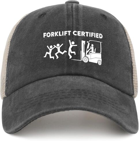 Beafoliya Funny Hat Forklift Certified Hat for Women Baseball Cap Graphic Caps in Kuwait