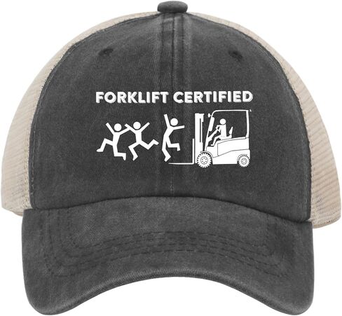 Beafoliya Funny Hat Forklift Certified Hat for Women Baseball Cap Graphic Caps in Kuwait