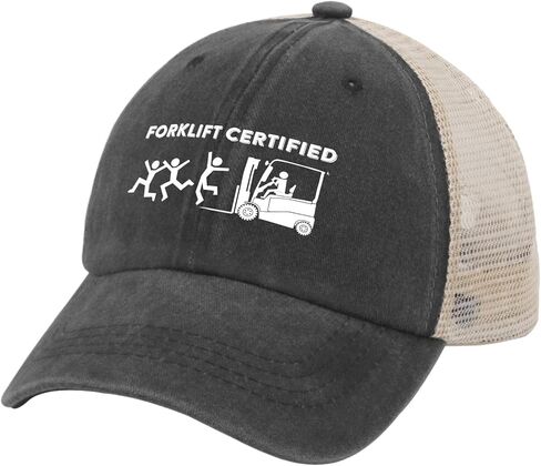 Beafoliya Funny Hat Forklift Certified Hat for Women Baseball Cap Graphic Caps in Kuwait