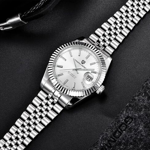 RollsTimi Pagani Design Men's Watch, Japan nh35 Movement, Stainless Steel, Self-Winding Elite Business Watch, Sporty, 100 Meter Water Resistant. in Saudi Arabia