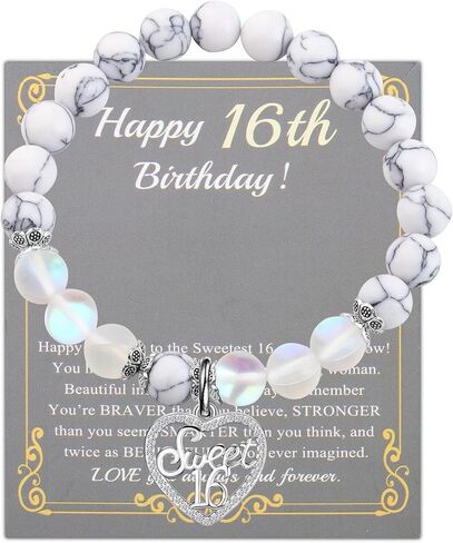 FUSTMW 16th Birthday Gifts for Girls Sweet 16 Gifts Necklace Sweet 16 Jewelry 16 Year Old Girls Birthday Gifts in Saudi Arabia
