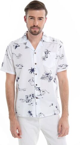 Matchable Family Hawaiian Luau Men Women Girl Boy Clothes in Classic Map Flamingo White in Saudi Arabia