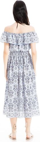 Max Studio Women's Off The Shoulder Smocked Waist Midi Dress in Saudi Arabia