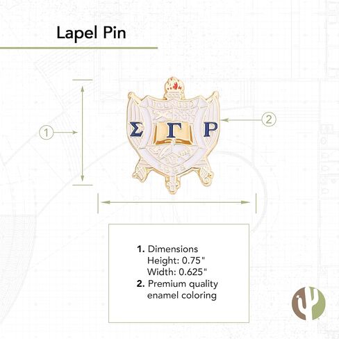 سترة Sigma Gamma Rho Lapel Pin Sorority Enamel اليونانية للملابس الرسمية (دبوس طية صدر السترة - تصميم A - شعار) in Saudi Arabia