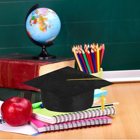 Child Size Graduation Caps Black Felt Kindergarten Grad Hats for Preschool Graduation in Kuwait