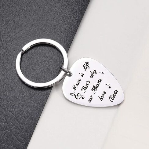 Guitar Lovers Keychain Guitar Musician Gift Music Guitar Pick Keyring for Christmas Birthday in Saudi Arabia