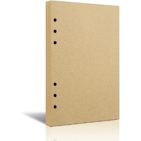 A5 Lined Vintage Refillable Paper, Retro A5 Binder Refills Paper for 6-Ring Binders Planner Traveller Journal Notebook Dairy, 8mm Ruled Filler Paper, 80 Sheets 160 Pages, Lined