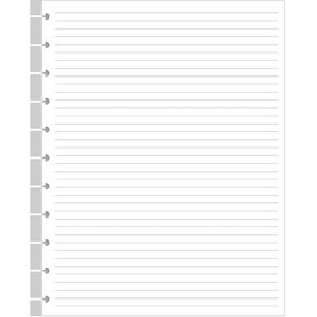 A4 TUL Discbound Lined Refill Paper, 11 Disc Hole Punched Ruled Filler Paper, 100Sheets / 200Pages Loose-Leaf Paper, 100gsm White Paper, 8.5'' x 11'' in Kuwait