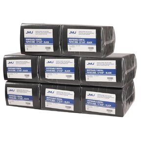 JMU 2500 Dental Bibs, 2-Ply Tissue 1-Ply Film, Dental Bibs Disposable Bulk, 13" x 18" Tattoo Bibs Medical Tray Covers Blue（20 Bags of 125)