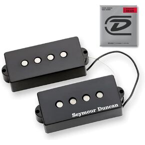 Seymour Duncan SPB-2 Hot P-Bass Pickup - Bundled with Dunlop Super Bright Bass Strings