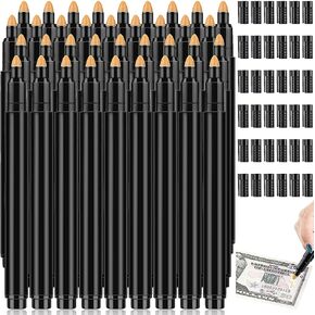 Zonon Counterfeit Money Detector Pen Counterfeit Bill Detector Pen Counterfeit Pen Money Checker Bill Detector Marker Pen for Cash Currency Note(20 Pieces)
