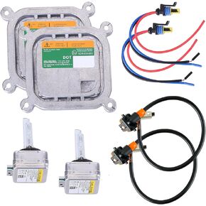 2PCS Xenon HID Headlight Ballast Control Unit with Igniter & D3S Bulb Compatible with Flex Explorer 10-19 Mustang 8A5Z-13C170-A DL3Z-13C170-A 10 R-034663 Xenon HID Ballast Control Module