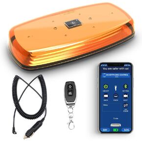 Agrieyes 84 LED Roof Top Strobe Lights, 40 Color Modes Mini Light bar for Trucks, Magnetic Safety Warning Emergency Lights for Vehicles, Hazard Beacon Light for Snow Plow Car Construcion