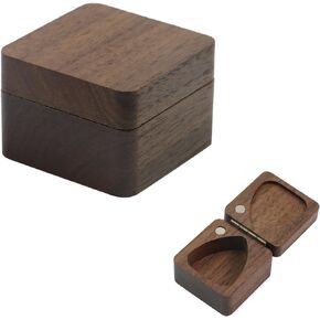 Chinflly 1 PCS Guitar Pick Box,Wooden Guitar Pick Holder Guitar Picks Case Storage Organizer,Gift for Guitar Player