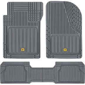 Cat® ToughLiner™ Rubber Car Floor Mats for Auto Truck SUV & Van, Full Custom Trim to Fit Liners, Advanced Performance Heavy Duty Odorless Car Mats, All Weather Protection, Black