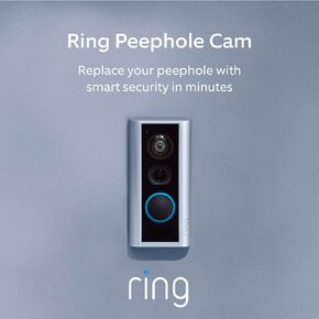 Ring Peephole Cam with Ring Indoor Cam, White
