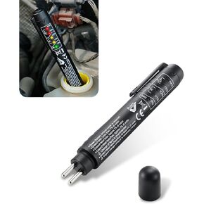 awlbed 1 PC Car Brake Oil Test Pen, DOT 3 DOT 4 DOT 5 Brake Fluid Content Tester, Brake Diagnostic Inspection Tool with 5 LED Indicators, Universal for Most Cars Check Engine Accessories (Black)