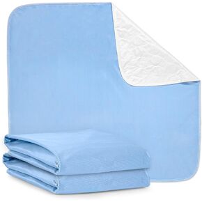 Dry Defender Incontinence Bed Pads Washable, 17" x 24" Washable Underpads, Absorbent Waterproof Mattress Pads for Bed, Reusable Incontinence Pads for Kids & Adult Underpads, Bedwetting, Pack of 6