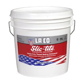 LA-CO 42019 Slic-Tite Premium Thread Sealant Paste with PTFE, -50 to 500 Degree F Temperature, 1/2 pt Jar with Brush in Cap , White