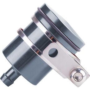 Universal Motorcycle Aluminum Brake Fluid Reservoir Oil Cup Fit For Yamaha Kawasaki Honda Suzuki BMW and more （Black）