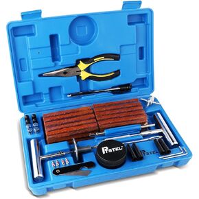 Tire Repair Kit, 99Pcs Car Tyre Repair Set, PTSTEL Heavy Duty Flat Puncture Patch Tool Set Universal Plug Flats Wheels Speedy seal for Car Bicycles Truck RV SUV ATV Motorcycle