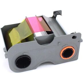 2ID - Fargo DTC1250 YMCKO Ribbon Cartridge w/Cleaning Roller | Genuine Fargo 45000 Ribbon | Prints Durable Vibrant Full Color Images, Text and Barcodes On PVC ID Cards | Rated To Last Up To 250 Prints