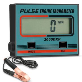Handheld Digital Induction Chainsaw Tachometer, 2 Stroke 4 Stroke Small Engine Tachometer, LCD Display Tach Gauge for Chainsaw Lawnmowers Gasoline Engine Timed in Minutes