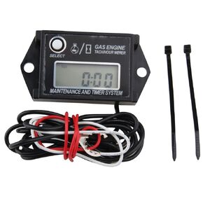 Digital Tiny Tachometer Tach Hour Meter Job Timer RPM Counter for Snowmobile Skis Motor Bike Go Kart Lawn Mower
