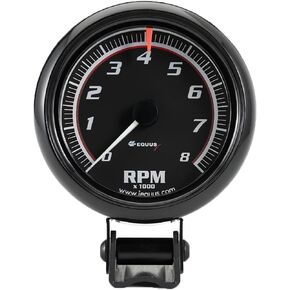 Equus 6086 2-1/2" Mini Tachometer, Black