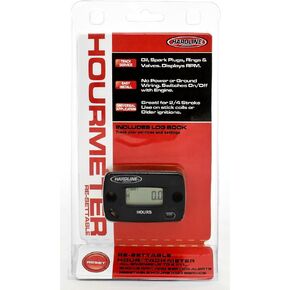 Hardline Products HR-8067 Re-Settable Hour Meter for Motorcycles, Black