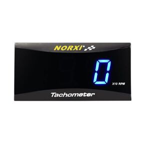 Universal Digital Tachometer RPM Meter Motorcycle Tachometer Car Gauge Waterproof Electronic Tachometer (Blue with Left Bracket)