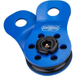 SINOKING Universal Fit Winch Snatch Block 22000lbs/10T Max Load, Heavy Duty Rope Pulley, Winch Accessories, Blue Textured Coating. (Blue)