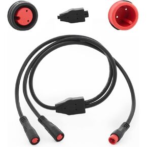 2/3/4/5Pin Y-Split Extension Cable 1T2 Extension Wire with Waterproof Connector for Ebike Light, Gear Sensor and Brake in Ebike Conversion Kit