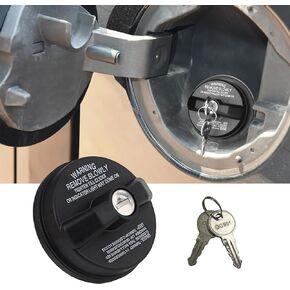 Fuel Tank Filler Cap, Locking Gas Cap, Fuel Cap with Key, Locking Fuel Tank Cap, Car Accessories Gas Tank Cap Replacement for Toyota Camry Tacoma 4Runner Avalon, Replaces #77300-47020, 10504