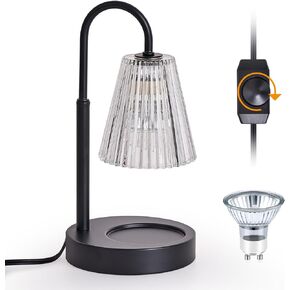 Candle Warmer Lamp, Black Dimmable Electric Candle Lamp Warmer with 1 GU10 Bulb, Wax Melt Warmer for Scented Wax Gifts for Mom in Saudi Arabia